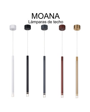MOANA * COLGANTE 1L LED 7W - NEGRO ARENA